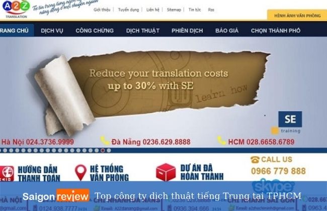 Công ty TNHH tư vấn và dịch thuật A2Z - Công ty dịch tiếng Trung tốt tại TPHCM