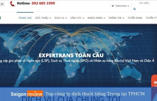 Công ty dịch thuật Expertrans toàn cầu - Công ty dịch tiếng Trung tại Sài Gòn