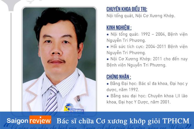 Bác sĩ điều trị hiệu quả cơ xương khớp ở Sài Gòn