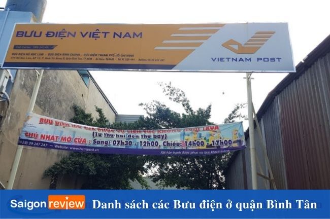 Bưu cục VNPOST Bình Tân – Hồ Học Lãm