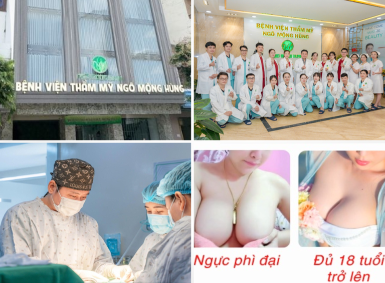 Bệnh viện Thẩm mỹ Ngô Mộng Hùng: Bác sĩ Ngô Mộng Hùng trực tiếp phẫu thuật, giàu kinh nghiệm về thu nhỏ – tạo hình ngực.