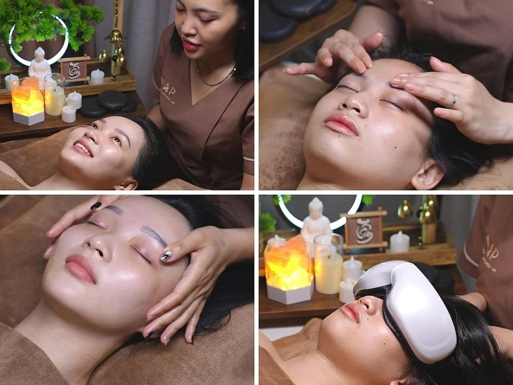 Head spa, facial and eye relaxation treatments by therapists at NAP Healing & Wellness